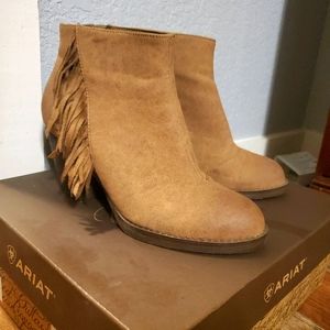 Ariat fringed booties